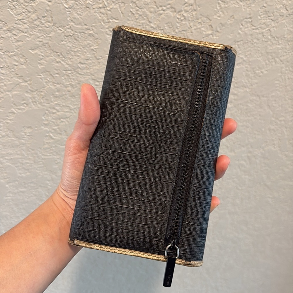 Gucci Trifold Long Snap Wallet Black - Picture 14 of 14